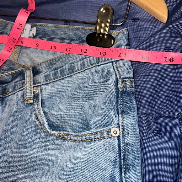 Princess Polly Holly Asymmetric Crossover Waist Rigid Straight Leg Jeans - Picture 12 of 12